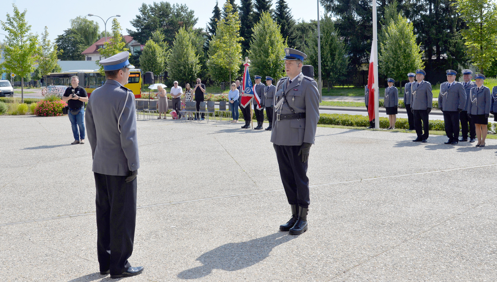 Zdjęcia z uroczystości zorganizowanej z okazji obchodów Święta Policji.