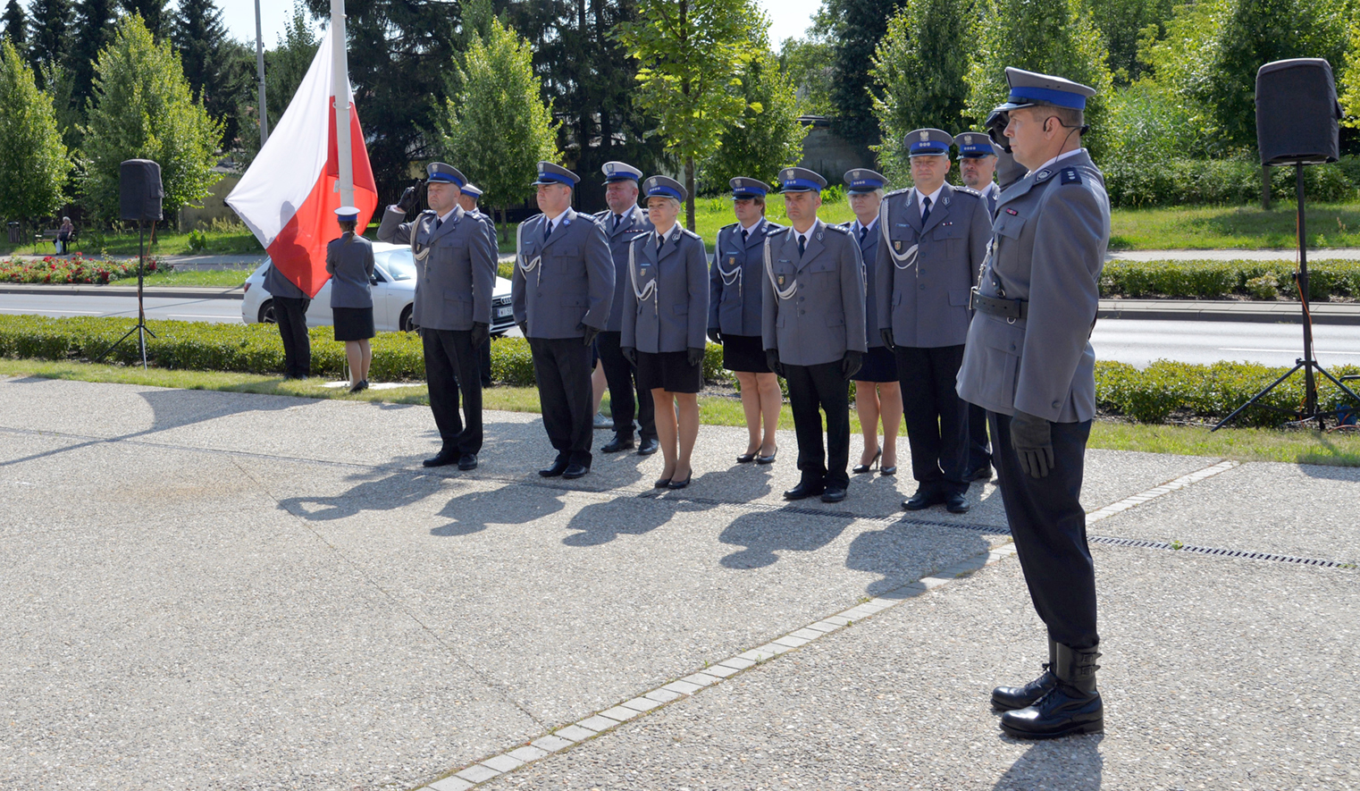 Zdjęcia z uroczystości zorganizowanej z okazji obchodów Święta Policji.