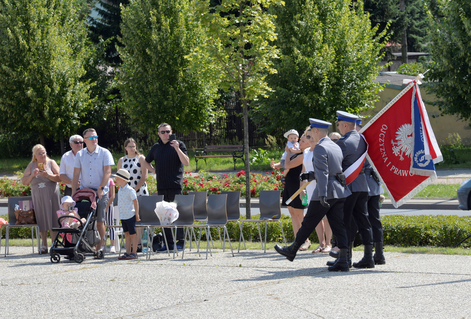 Zdjęcia z uroczystości zorganizowanej z okazji obchodów Święta Policji.