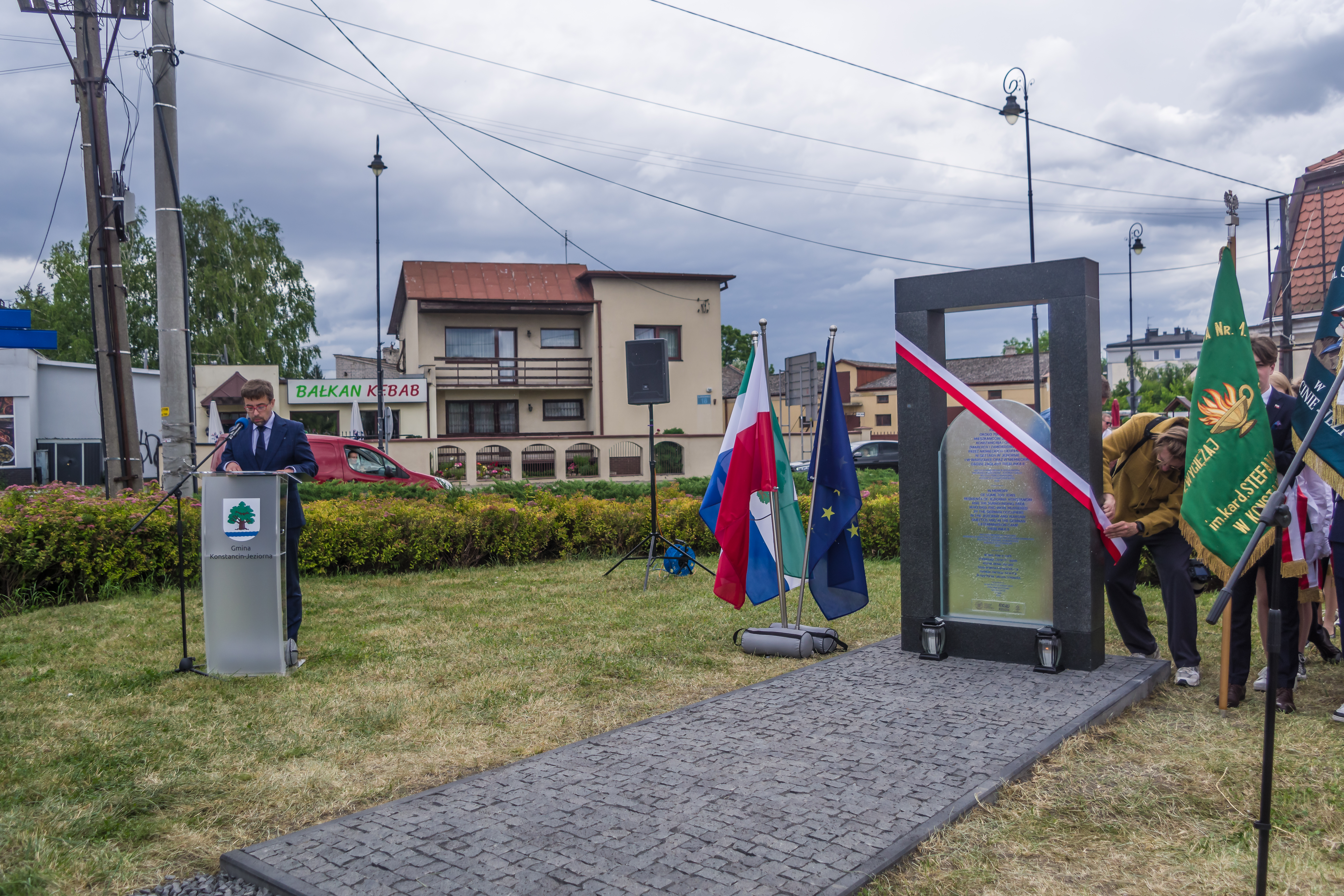 Uroczyste odsłonięcie Macewy Pamięci
