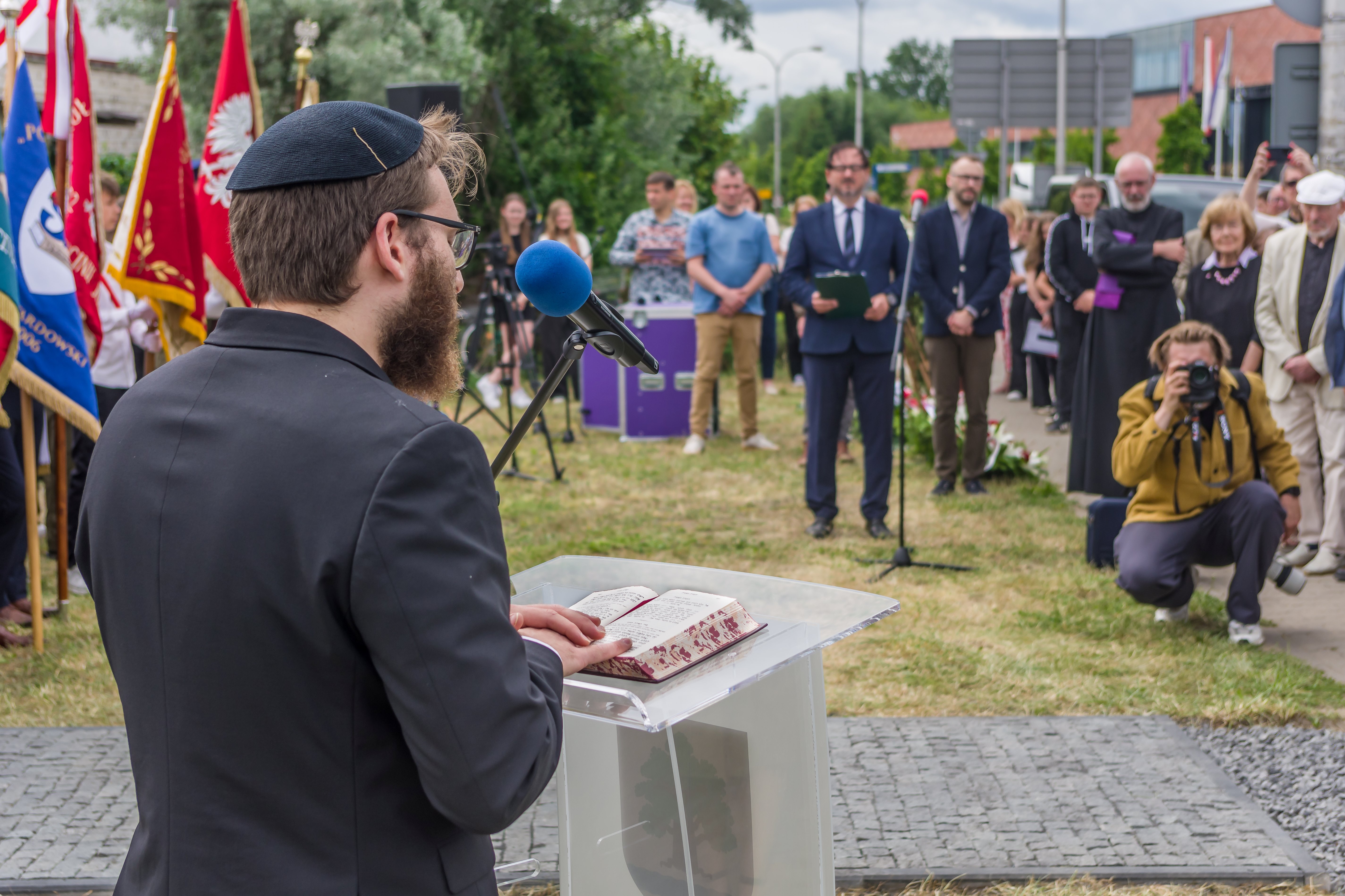 Uroczyste odsłonięcie Macewy Pamięci