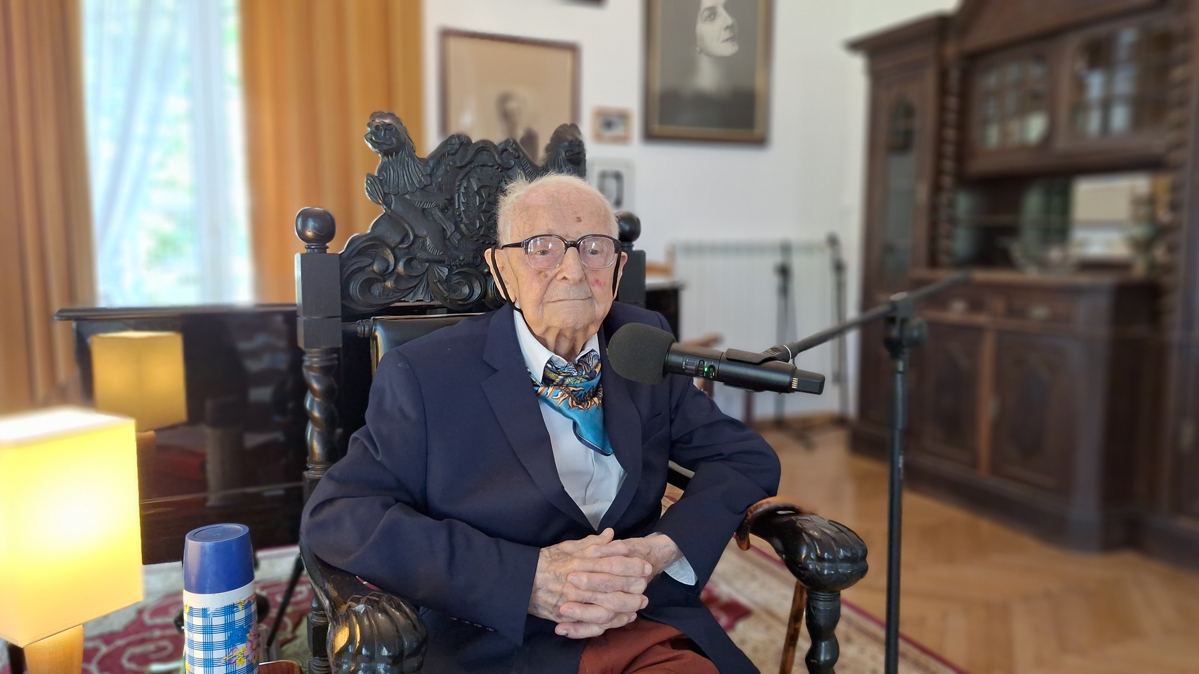 103. urodziny płk. Jana Chojnackiego w Domu Aktora w Skolimowie