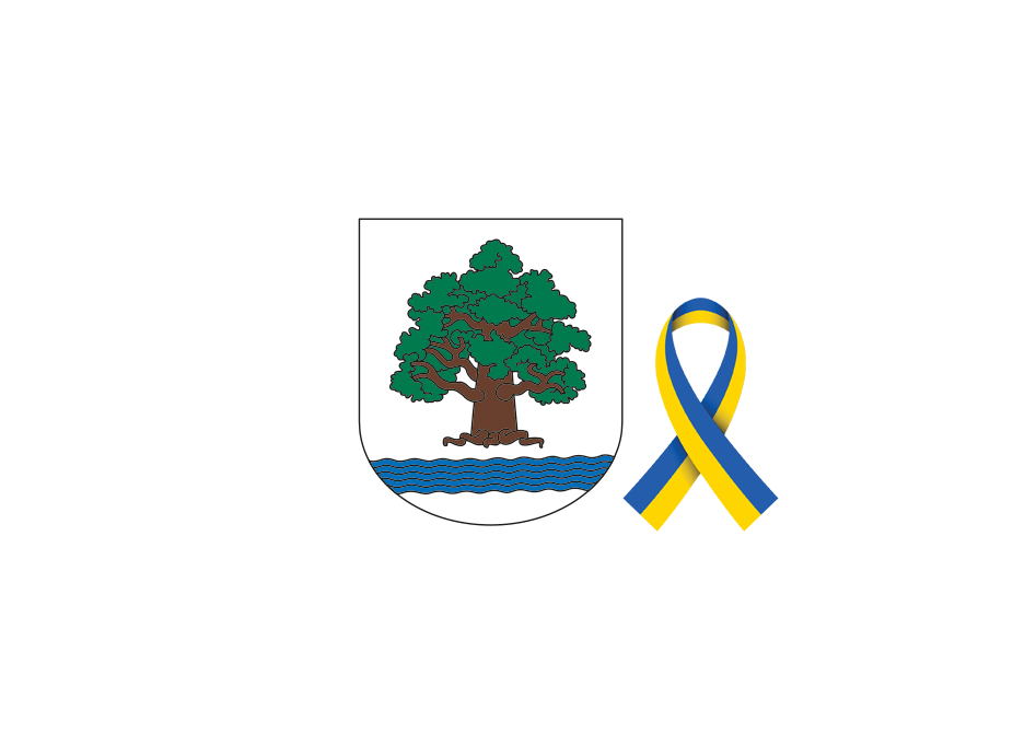 W centralnej części herb gminy Konstancin-Jeziorna, obok niebiesko-żółta wstążka w barwach flagi Ukrainy. Powyżej w półkolu napis: 125 lat Konstancina (1897–2022), poniżej: 105 lat uzdrowiska Konstancin (1917–2022).