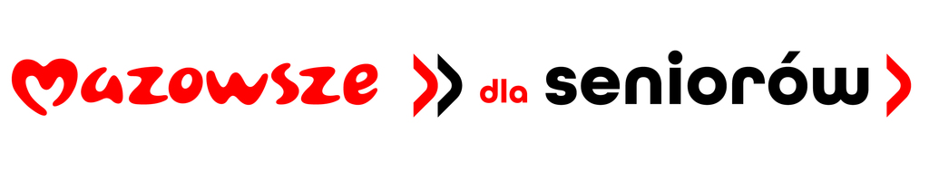 Logo Mazowsza i tekst: dla seniorów.