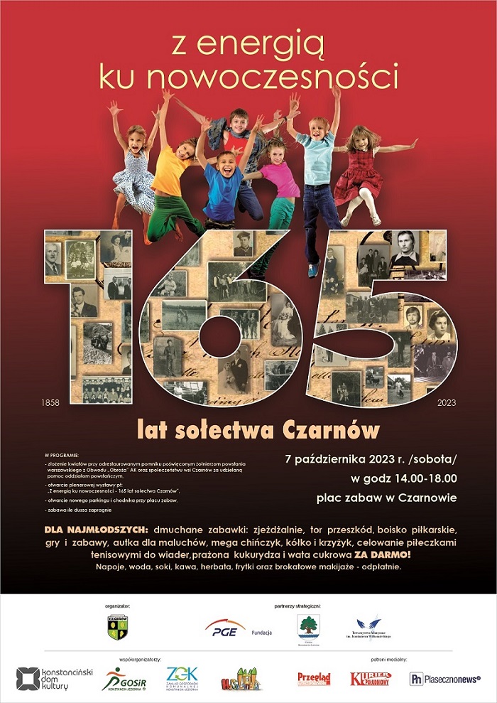Plakat promujący 165-lecia Czarnowa