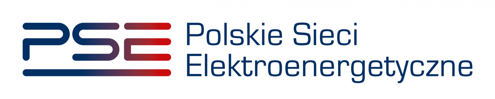 Logo: niebieską czcionką napis Polskie Sieci Elektroenergetyczne