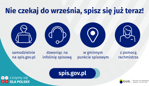 Grafika. Na górze duży napis: Nie czekaj do września, spisz się już teraz! Pod nim są cztery małe koła ze znakami dodawania, odejmowania, mnożenia i dzielenia, obok nich napis: Liczymy się dla Polski! 