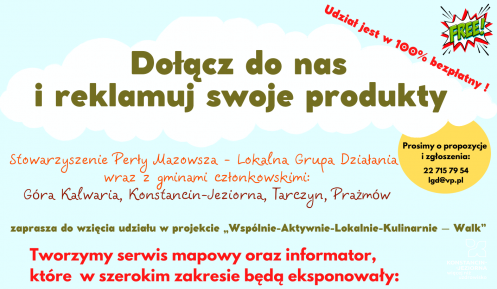 Grafika niebieskie tło na nim kolorowymi czcionkami podane są najważniejsze informację dotyczące internetowego serwisu mapowego, które zostały powielone w artykule. 