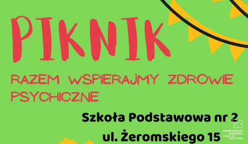 Plakat promujący piknik profilaktyczny. Treść na nim zawartą umieszczono w artykule.