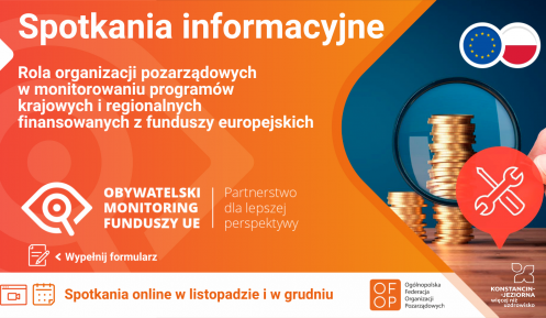 Plakat promujący spotkania informacyjne OFOP