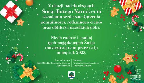 Grafika wektorowa z życzeniami świątecznymi. Treść życzeń jest w artykule.