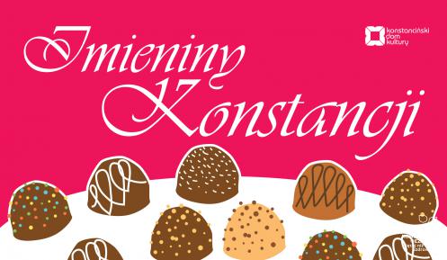 Grafika wektorowa. Plakat promujący wydarzenie "Imieniny Konstancji".