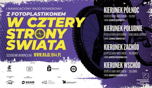 Grafika wektorowa. Plakat promujacy rajd rowerowy.
