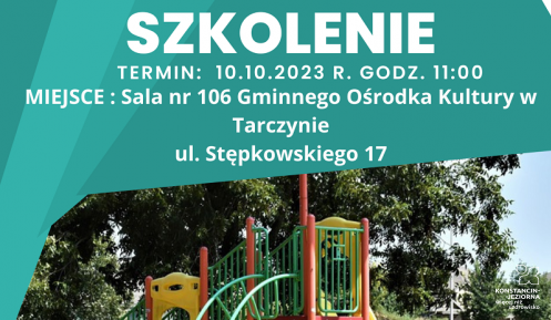 Grafika wektorowa. Plakat promujący szkolenie.