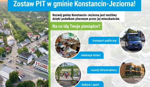 Grafika wektorowa. Plakat informujący o podatku 1,5 proc.