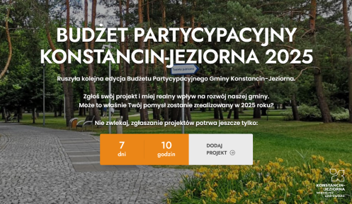 Zrzut ekranu strony do składania projektów w ramach budżetu partycypacyjnego