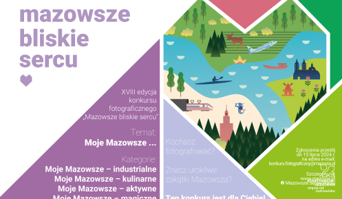 plakat grafika wektorowa po lewej stronie tytuł po prawej grafika