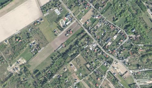 Rzut z góry na ulicę Wilanowską w Słomczynie