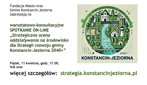 Grafika z zaproszeniem na warsztaty online