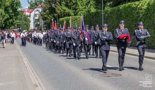 Parada strażacka ulicami Konstancina