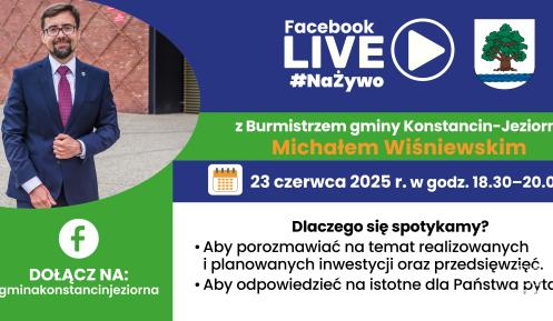 Grafika promująca spotkanie online.