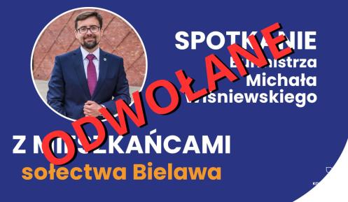 plakat odwołane spotkanie