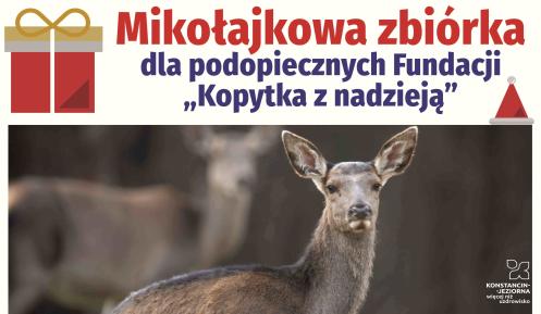 Grafika informująca o zbiórce darów