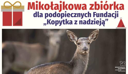 Grafika informująca o zbiórce darów