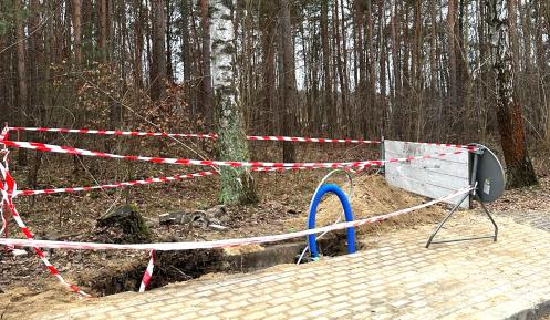 budowa lamp na ulicy Akacjowej