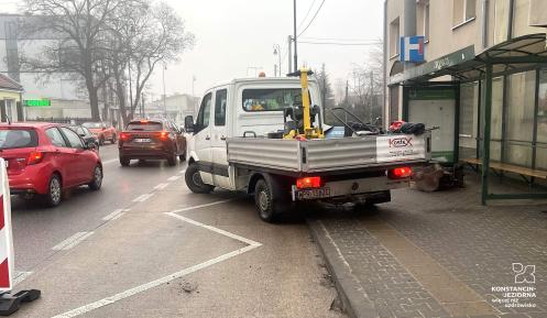 Przystanek autobusowy w remoncie