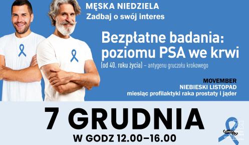 Bezpłatne badania PSA dla panów podczas Jarmarku Świątecznego