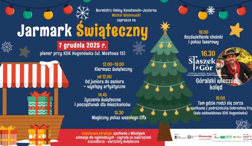 Baner promujący jarmark świąteczny