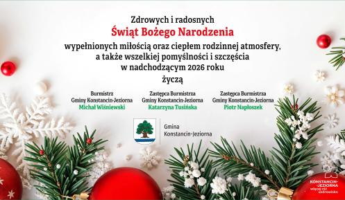 Życzenia świąteczne od burmistrza i zastępców, treść w artykule