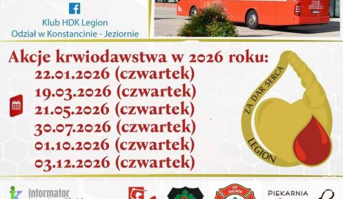 plakat promujący akcje krwiodawstwa