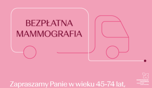 plakat informujący o mammografii