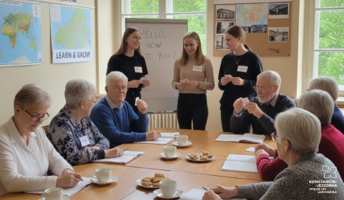 seniorzy uczą się angielskiego