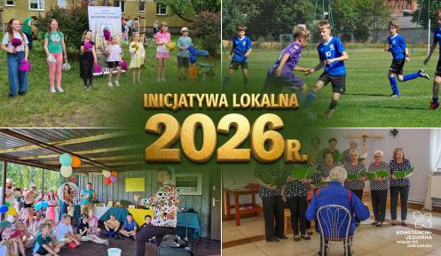 Grafika z czterema zdjęciami z różnych lokalnych inicjatyw