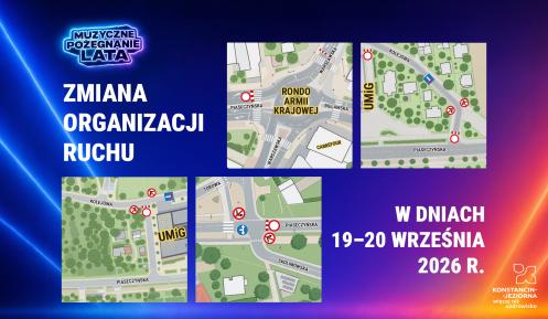 Grafika o zmianie organizacji ruchu