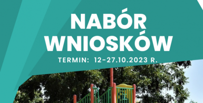 Grafika wektorowa. Plakat promujący nabór wniosków.