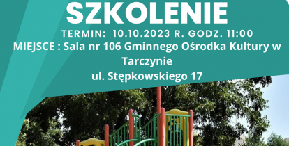 Grafika wektorowa. Plakat promujący szkolenie.