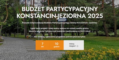 Zrzut ekranu strony do składania projektów w ramach budżetu partycypacyjnego