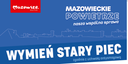 Plakat grafika zachęcająca do wymiany pieca