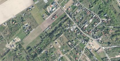 Rzut z góry na ulicę Wilanowską w Słomczynie