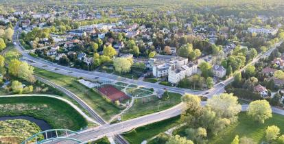 Widok na miasto z lotu ptaka