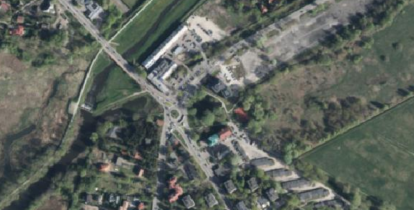 Widok z lotu ptaka na centrum Konstancina-Jeziorny