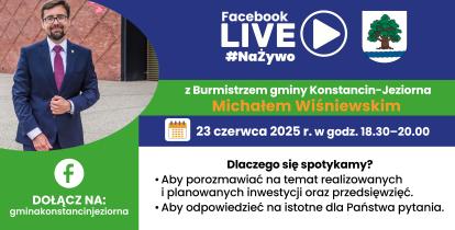 Grafika promująca spotkanie online.
