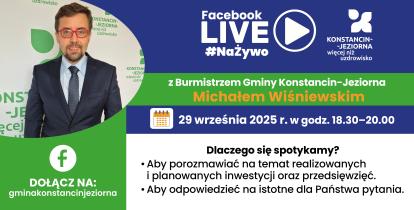 Grafika promująca spotkanie online.