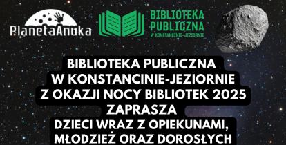 plakat przedstawiający kosmos i astronautę