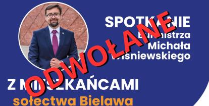 plakat odwołane spotkanie