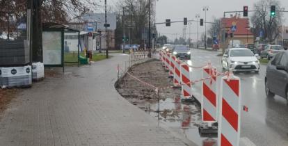 Przystanek autobusowy w remoncie